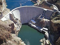 Roosevelt Dam on the Salt River, a US Bureau of Reclamation high dam near Phoenix, Arizona.